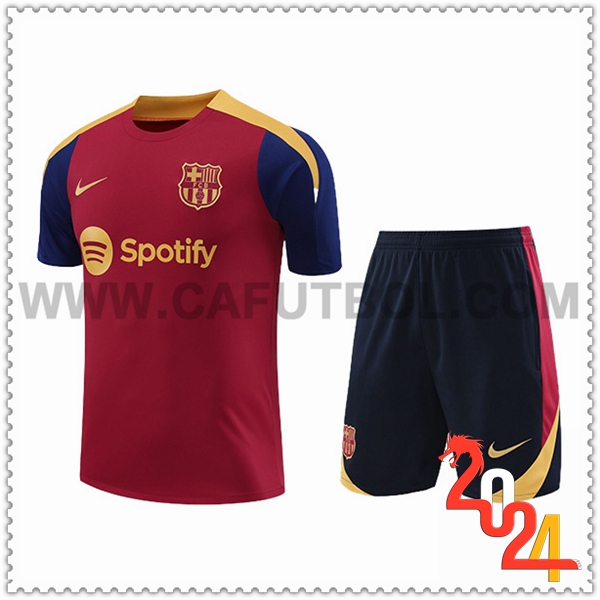 Camiseta Entrenamiento FC Barcelona Rojo/Amarillo/Azul 2024 2025