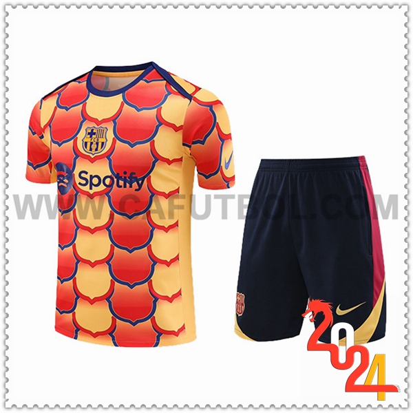 Camiseta Entrenamiento FC Barcelona Naranja/Rojo 2024 2025