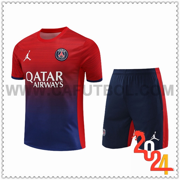 Camiseta Entrenamiento PSG Rojo/Azul 2024 2025