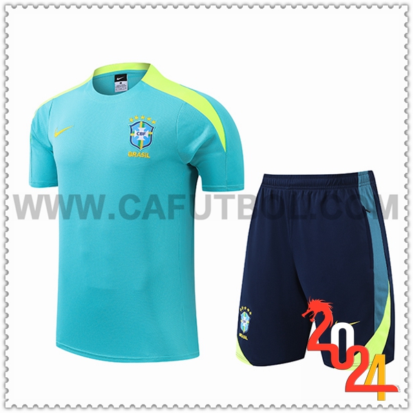 Camiseta Entrenamiento Brasil Azul/Verde 2024 2025