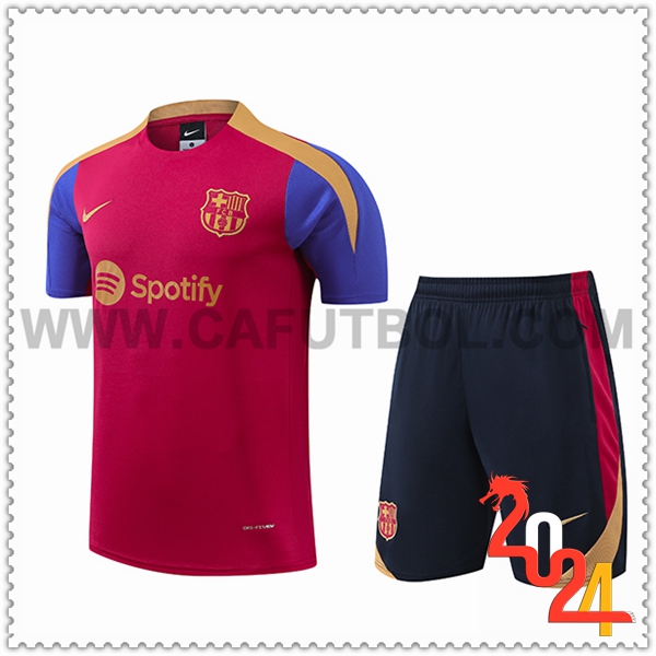 Camiseta Entrenamiento FC Barcelona Rojo/Azul/Amarillo 2024 2025