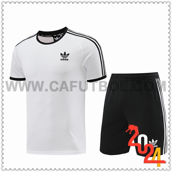 Camiseta Entrenamiento Adidas Blanco/Negro 2024 2025