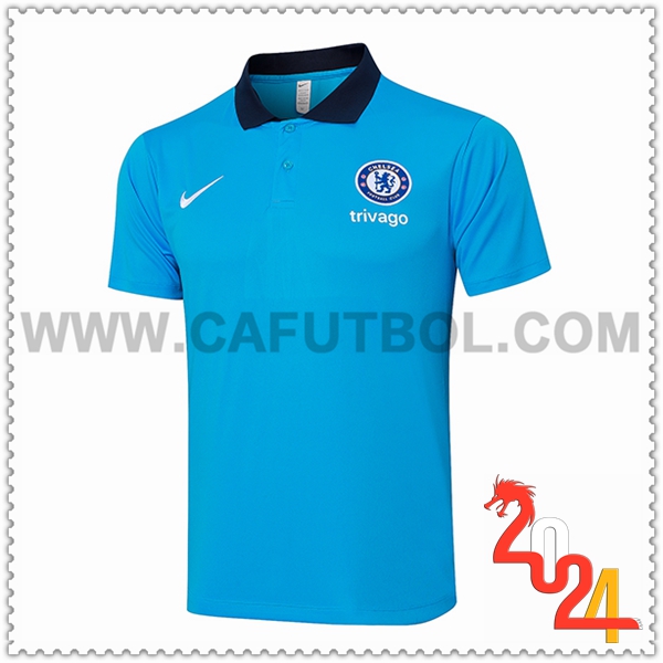 Camiseta Polo FC Chelsea Azul 2024 2025