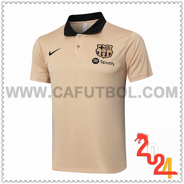 Camiseta Polo FC Barcelona Amarillo/Negro 2024 2025