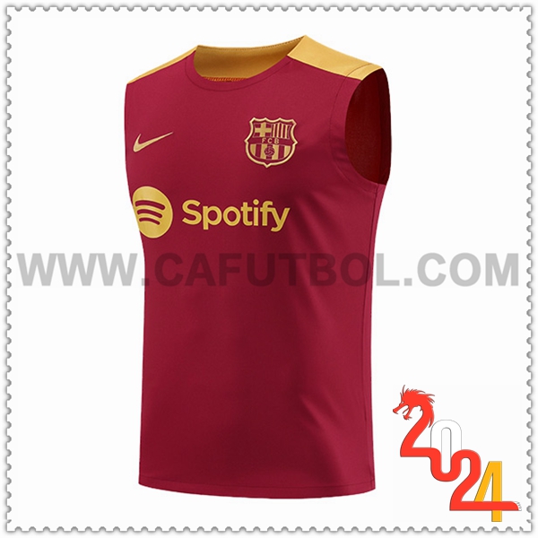 Chalecos De Futbol FC Barcelona Rojo/Amarillo 2024 2025