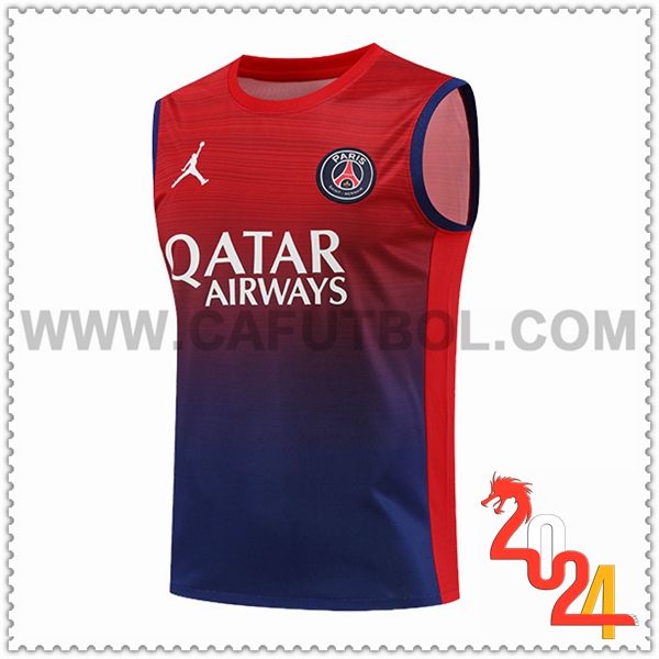 Chalecos De Futbol PSG Rojo/Azul 2024 2025 -02