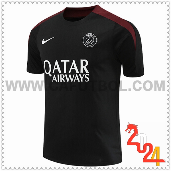 Camiseta Entrenamiento PSG Negro/Rojo 2024 2025