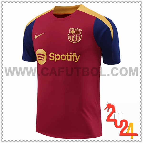 Camiseta Entrenamiento FC Barcelona Rojo/Amarillo/Azul 2024 2025