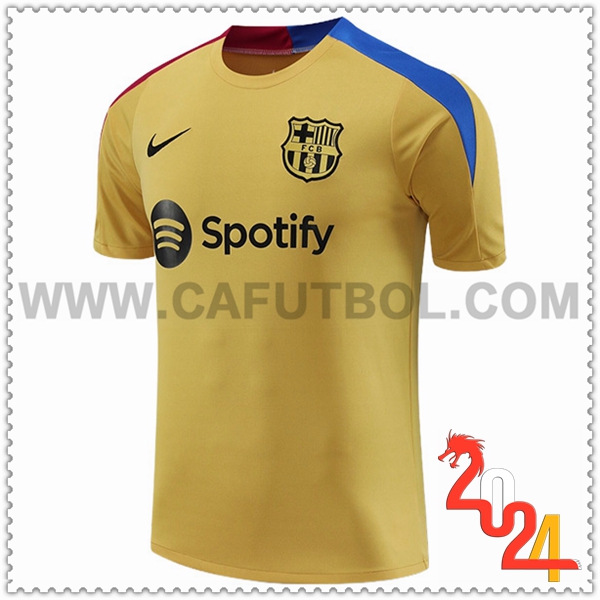 Camiseta Entrenamiento FC Barcelona Amarillo/Azul/Rojo 2024 2025