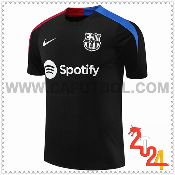 Camiseta Entrenamiento FC Barcelona Negro/Azul/Rojo 2024 2025 -02