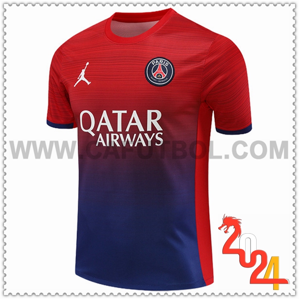 Camiseta Entrenamiento PSG Rojo/Azul 2024 2025