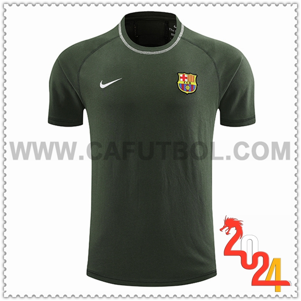 Camiseta Entrenamiento FC Barcelona Verde 2024 2025 -02