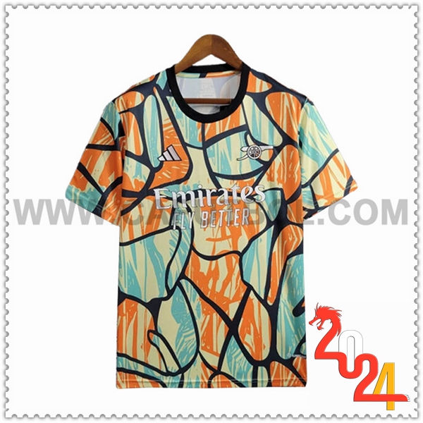 Camiseta Entrenamiento Arsenal Naranja/Verde 2024 2025