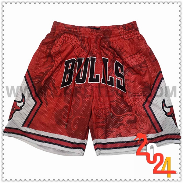 Cortos NBA Chicago Bulls 2024/25 Rojo/Blanco