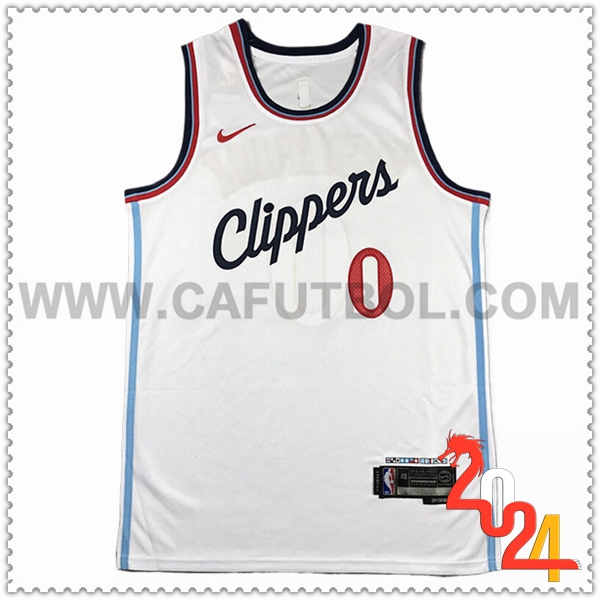 Camisetas De Futbol Los Angeles Clippers (WESTBROOK #0) 2024/25 Blanco -02