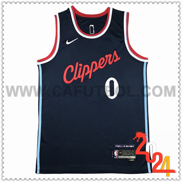 Camisetas De Futbol Los Angeles Clippers (WESTBROOK #0) 2024/25 Azul Oscuro -02