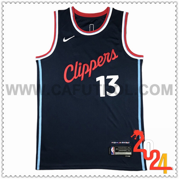 Camisetas De Futbol Los Angeles Clippers (GEORGE #13) 2024/25 Azul Oscuro -02