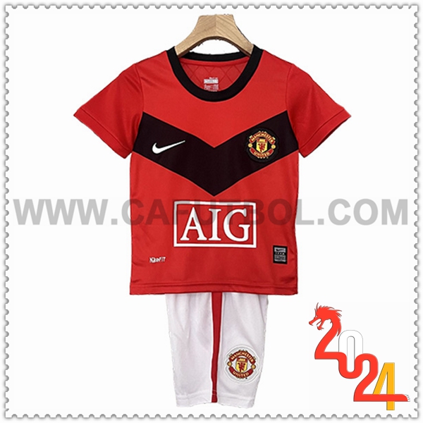 Primera Camiseta Retro Manchester United Ninos 2009/2010