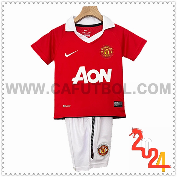 Primera Camiseta Retro Manchester United Ninos 2010/2011