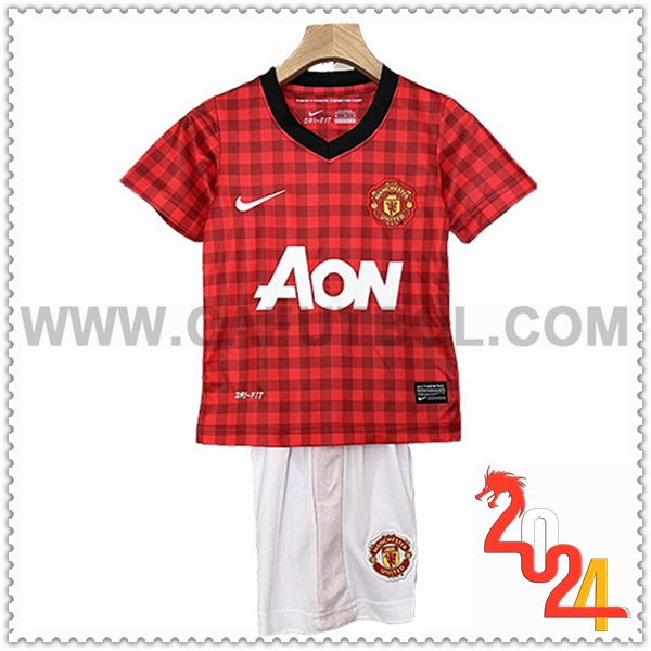 Primera Camiseta Retro Manchester United Ninos 2012/2013