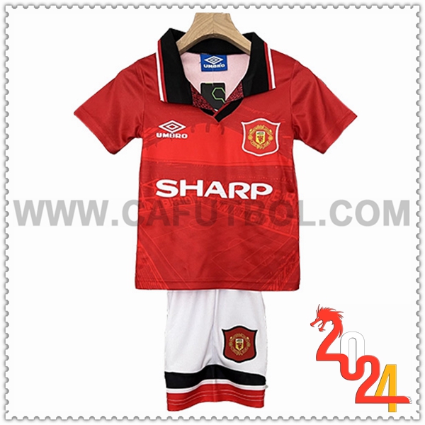 Primera Camiseta Retro Manchester United Ninos 1994/1996