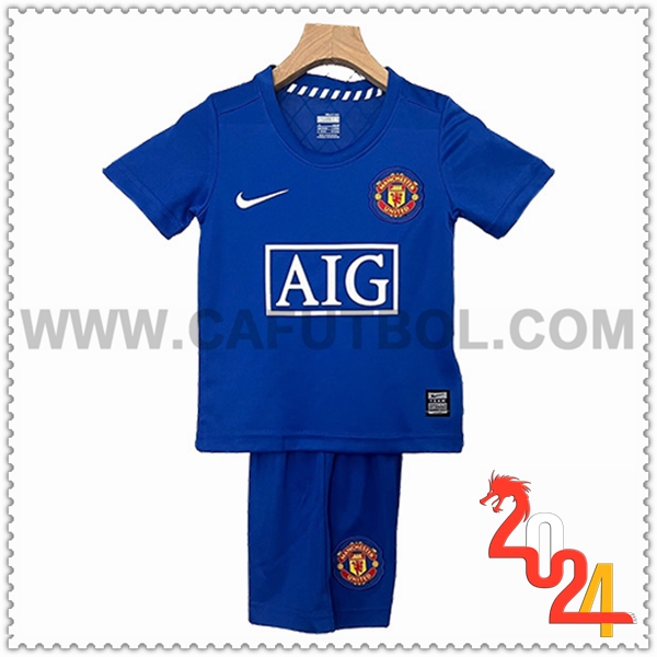 Segunda Camiseta Retro Manchester United Ninos 2008/2009