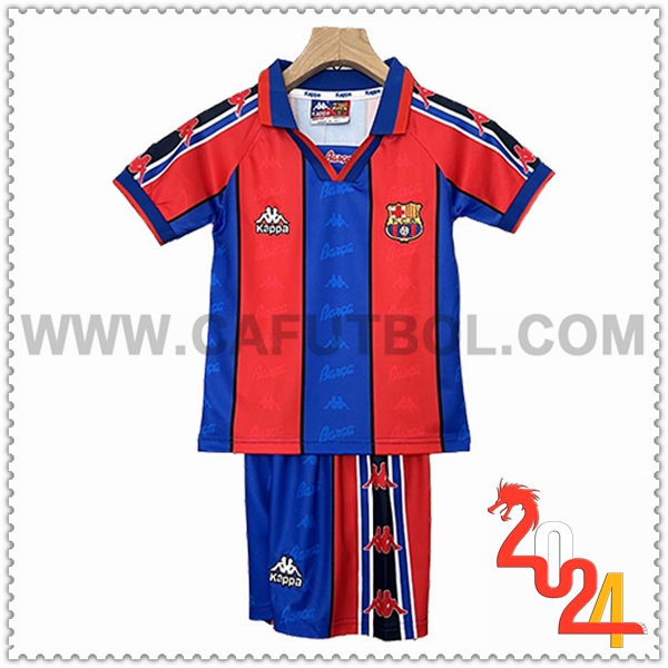 Primera Camiseta Retro FC Barcelona Ninos 1995/1997