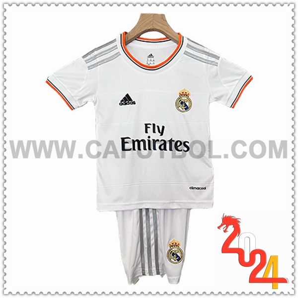 Primera Camiseta Retro Real Madrid Ninos 2013/2014