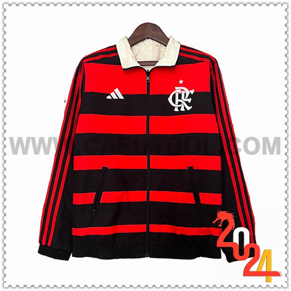 Rompevientos Flamengo Negro/Rojo 2024 2025