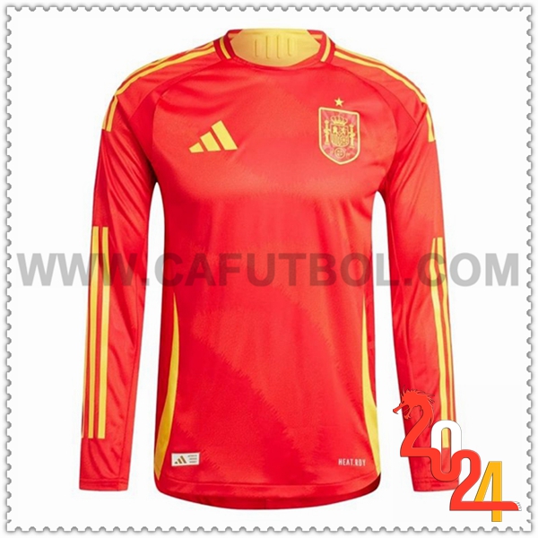 Primera Camiseta Equipo España Mangas largas Rojo 2024 2025