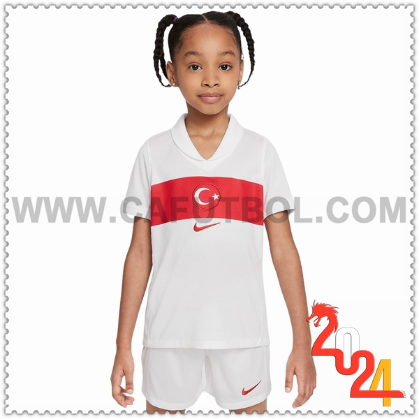 Primera Equipacion del Turquia Ninos Rojo Blanco Eurocopa 2024