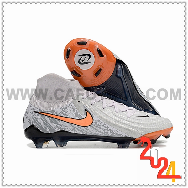 Nike Botas De Fútbol Phantom Luna Elite NU FG Blanco/Naranja/Gris