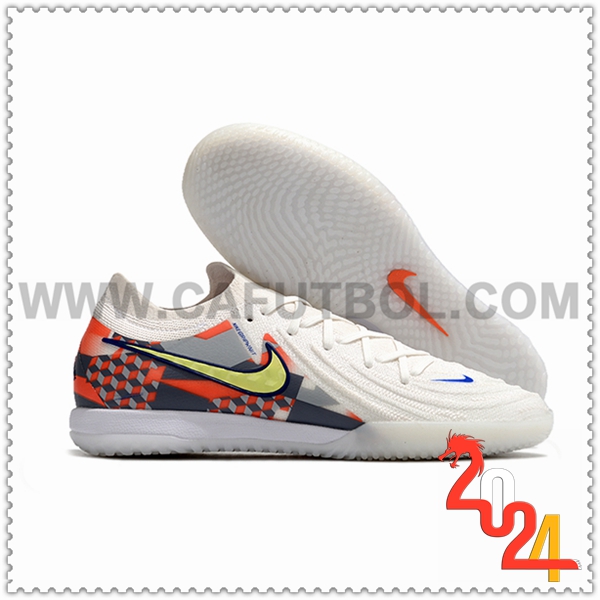 Nike Botas De Fútbol Phantom GX II Elite IC Blanco/Gris/Naranja