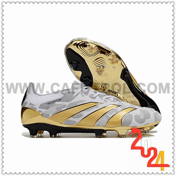 Adidas Botas De Fútbol Predator Elite FG Blanco/Gris/Amarillo