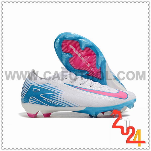 Nike Botas De Fútbol AIR Zoom Mercurial Vapor 16 Elite XXV FG Blanco/Azul/Rosa