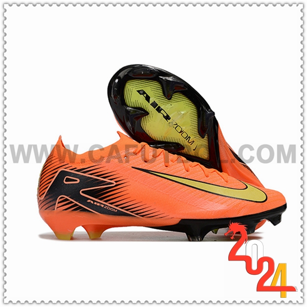 Nike Botas De Fútbol AIR Zoom Mercurial Vapor 16 Elite XXV FG Naranja/Negro/Amarillo