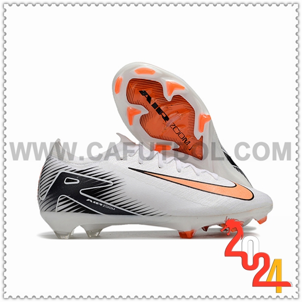 Nike Botas De Fútbol AIR Zoom Mercurial Vapor 16 Elite XXV FG Blanco/Negro/Naranja