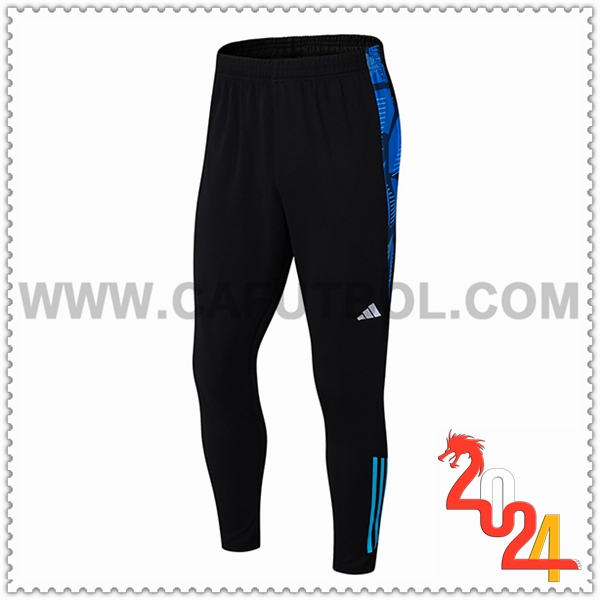 Pantalon Entrenamiento Adidas Negro/Azul 2024 2025