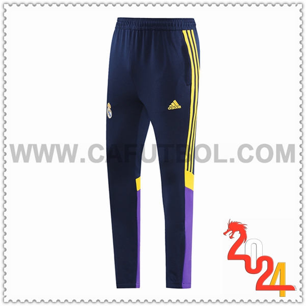 Pantalon Entrenamiento Real Madrid Azul/Púrpura/Amarillo 2024 2025