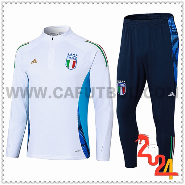 Chandal Futbol Italia Blanco/Azul 2024 2025