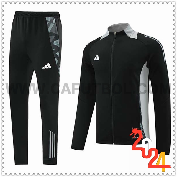 Chandal Chaqueta Futbol Adidas Negro/Gris 2024 2025