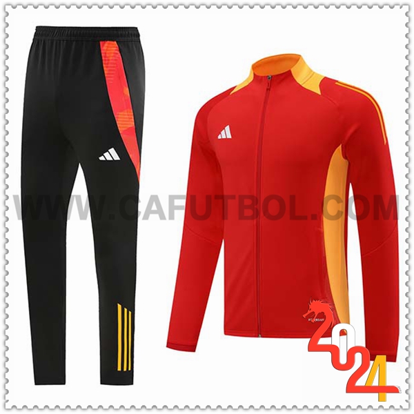 Chandal Chaqueta Futbol Adidas Rojo/Naranja 2024 2025