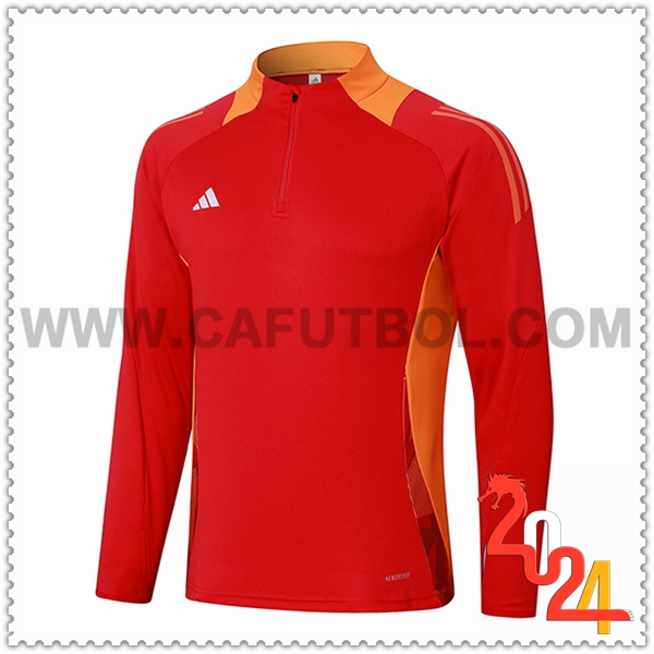 Sudadera Entrenamiento Adidas Rojo/Naranja 2024 2025