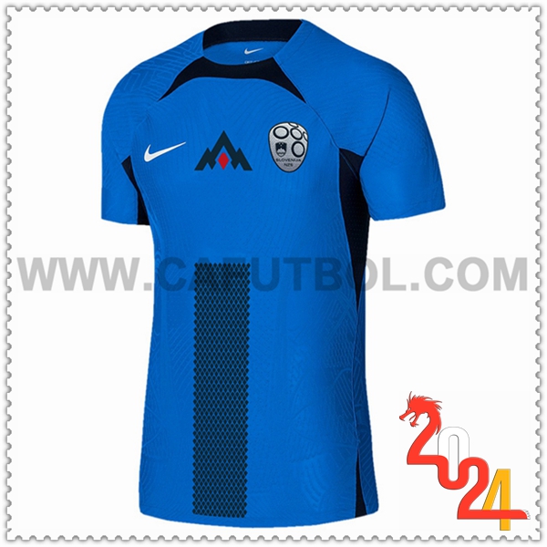 Segunda Camiseta Futbol Eslovenia Azul Eurocopa 2024