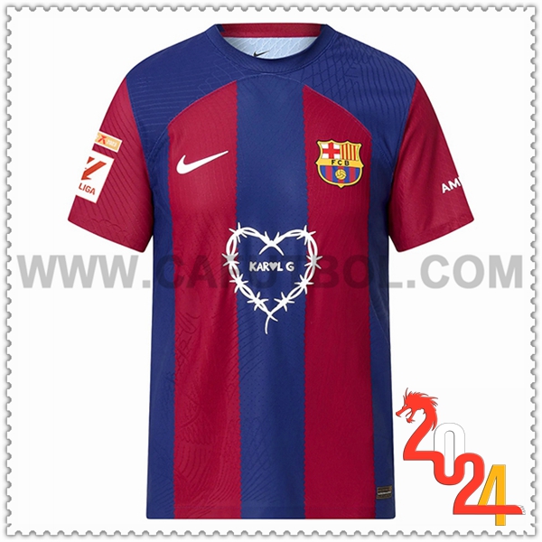 Camiseta Futbol FC Barcelona Azul Rojo x KAROL 2024