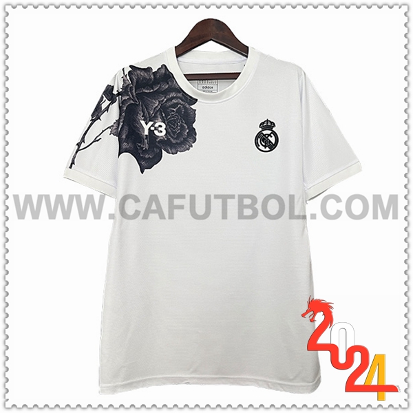 Camiseta Futbol Real Madrid Blanco Y3 2024 2025