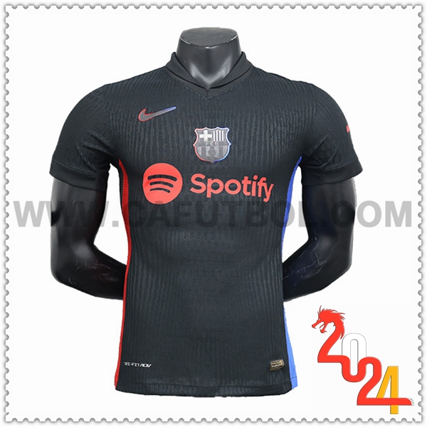 Segunda Camiseta Futbol FC Barcelona Negro 2024 2025