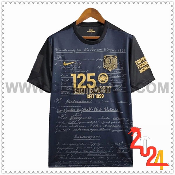 Camiseta Futbol Eintracht Frankfurt Negro 125 aniversario