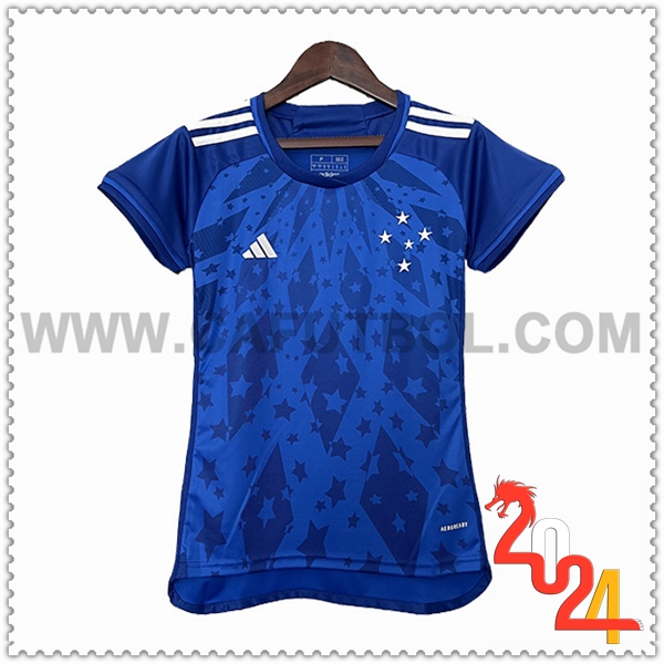 Primera Camiseta Futbol Cruzeiro Mujer Azul 2024 2025