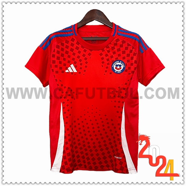 Primera Camiseta Futbol Chile Mujer Rojo 2024 2025